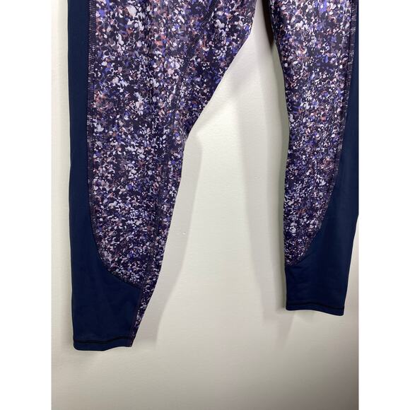 Athleta Rainier Purple Blue Printed Mesh Tight Leggings Women's Plus Size 1X - Picture 4 of 9